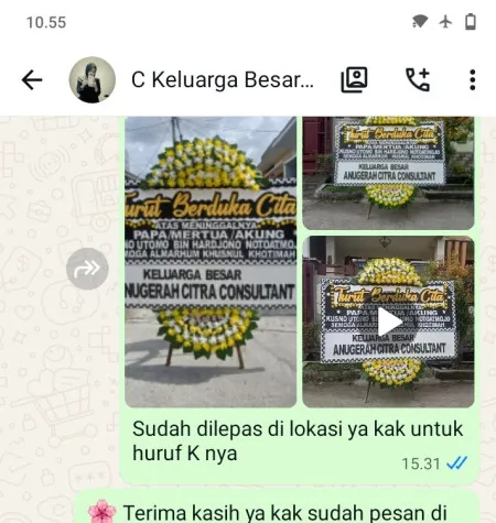 Pengiriman Papan Bunga Duka Ciomas